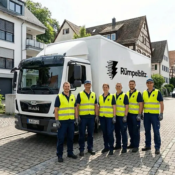 Rümpelblitz Team bei einer Entrümpelung in Ludwigsburg
